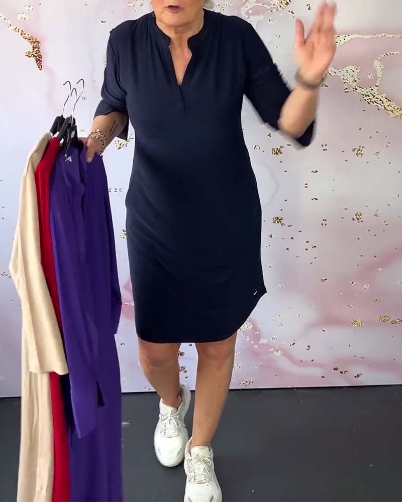 Simona | Elegantiška suknelė su V formos iškirpte