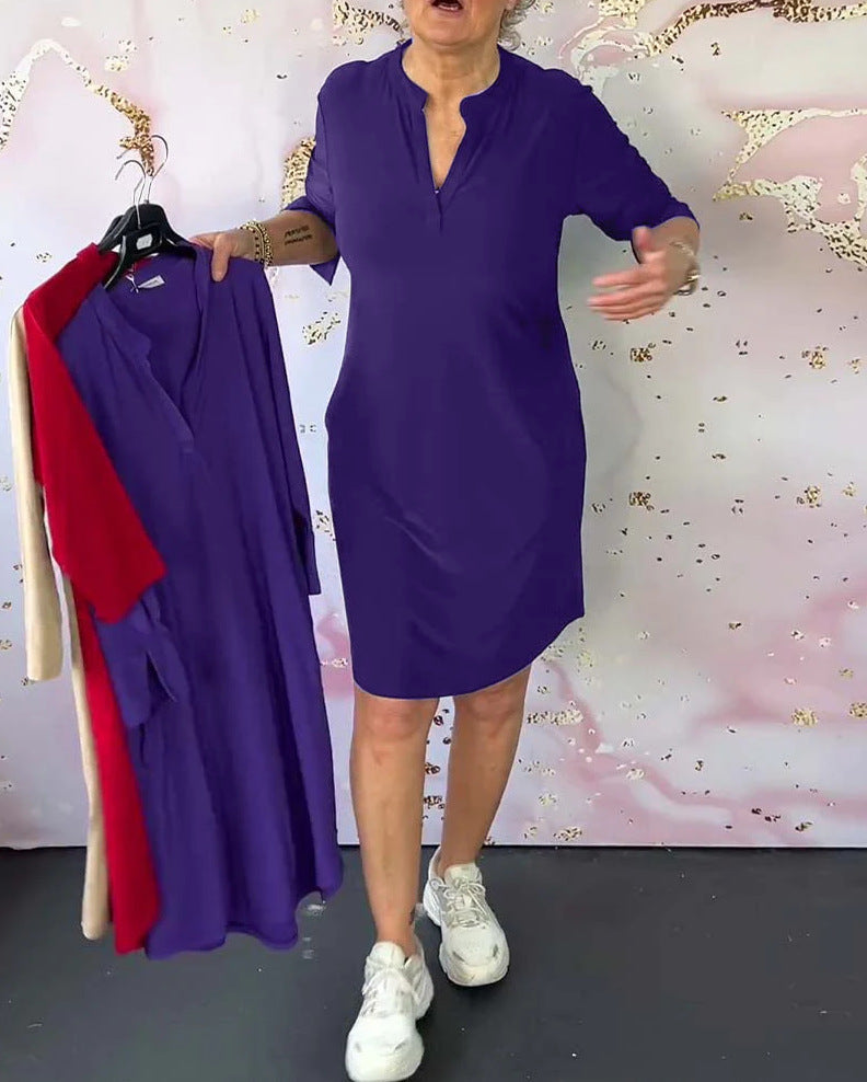 Simona | Elegantiška suknelė su V formos iškirpte
